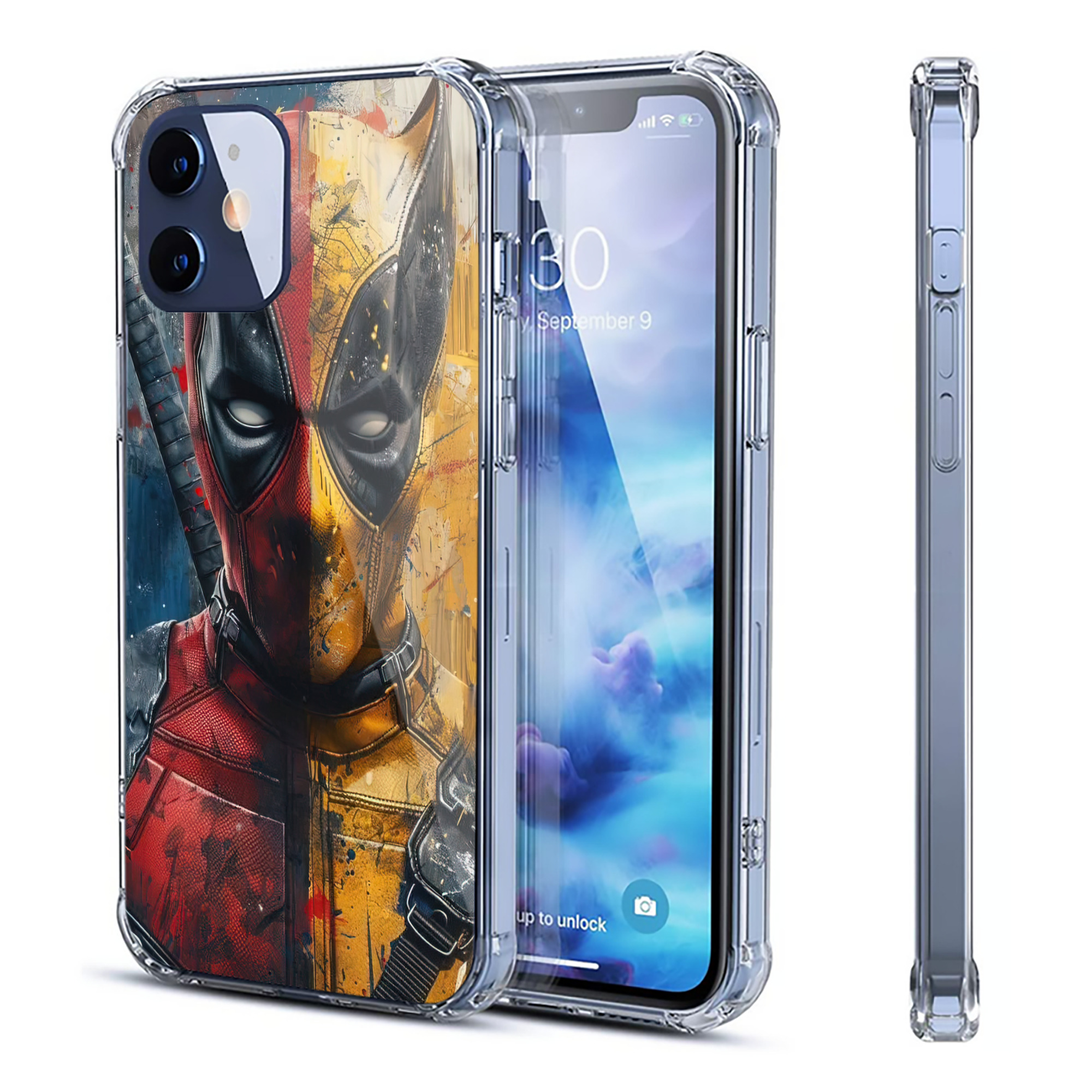 （画像用） Deadpool デッドプール 【iPhone 12シリーズ対応】透明スマホケース（クリアソフトケース）